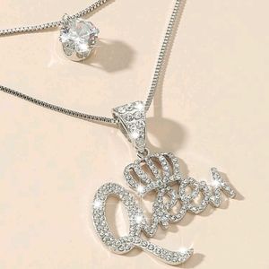 Rhinestone Queen Layered Necklace